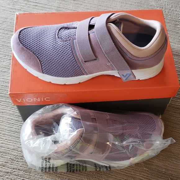 vionic suede and mesh sneakers